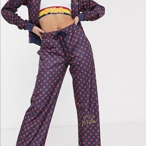 Fila all over logo print track pant